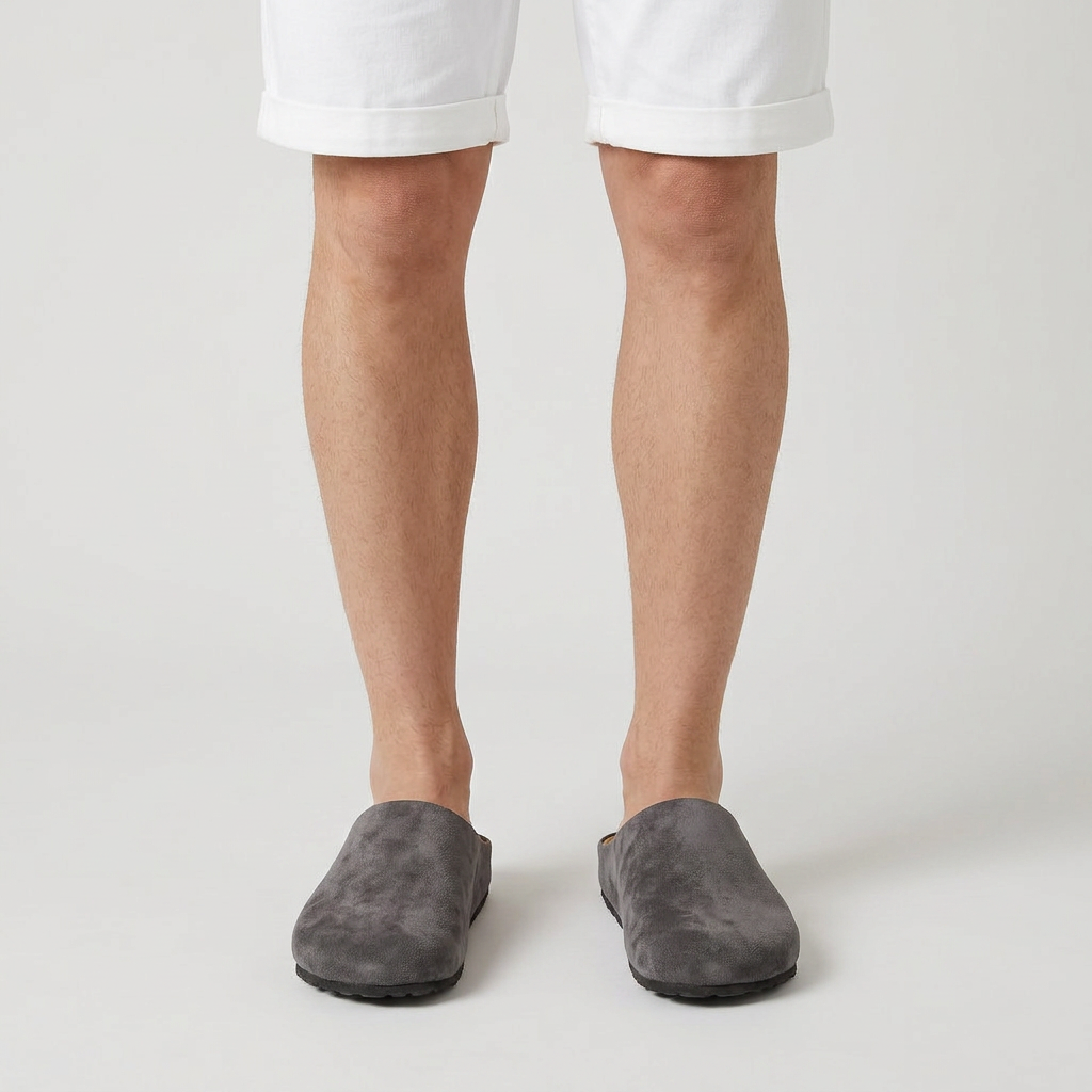 Mule Daim Doublure Moelleuse Bout Fermé pour Homme