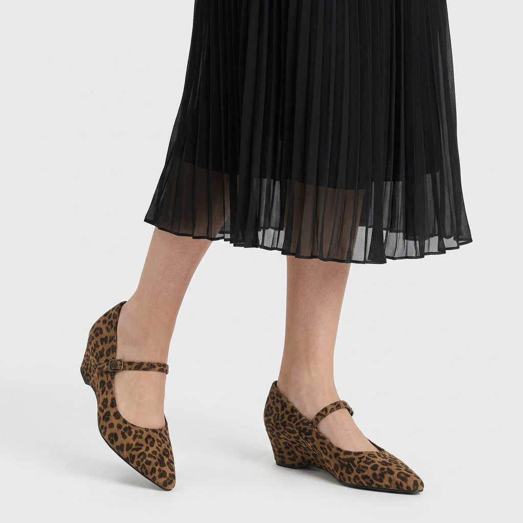 Chaussures Mary Jane Bout Pointu Talon Élégant Pour Femme