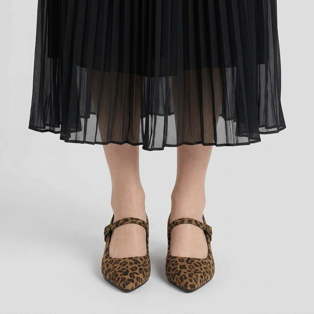Chaussures Mary Jane Bout Pointu Talon Élégant Pour Femme