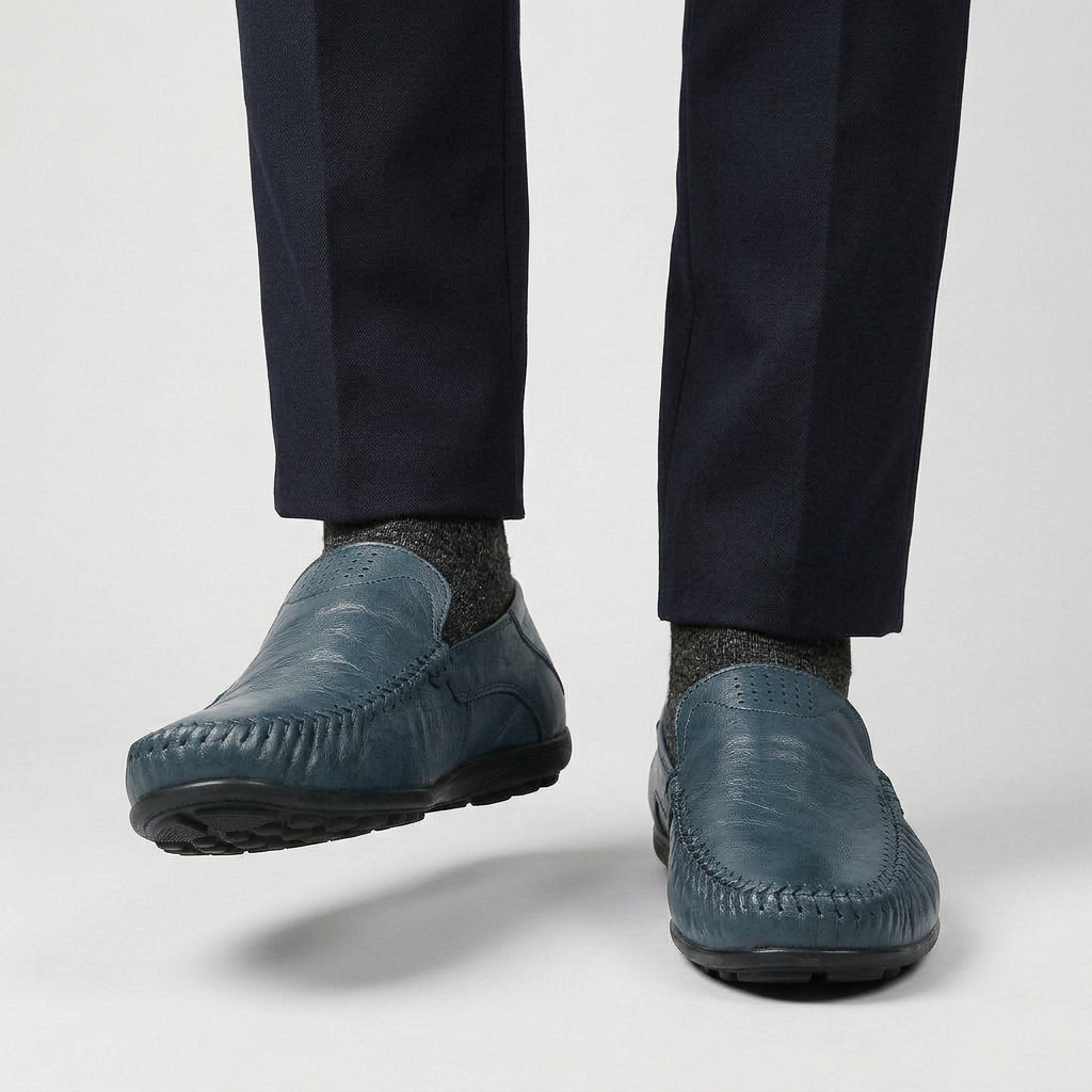 Mocassins Cuir Italien Semelle Flexible pour Homme