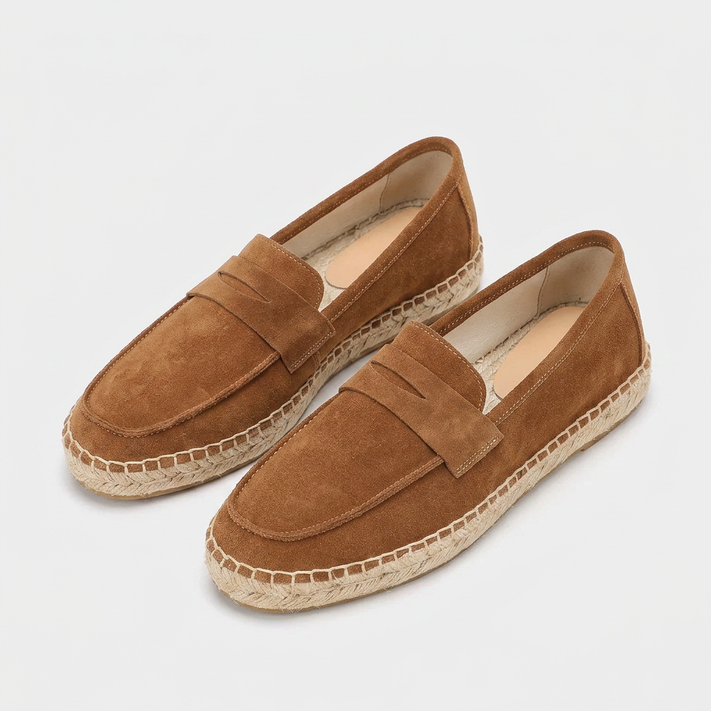 Loafer Daim Semelle Espadrille Tressée pour Homme