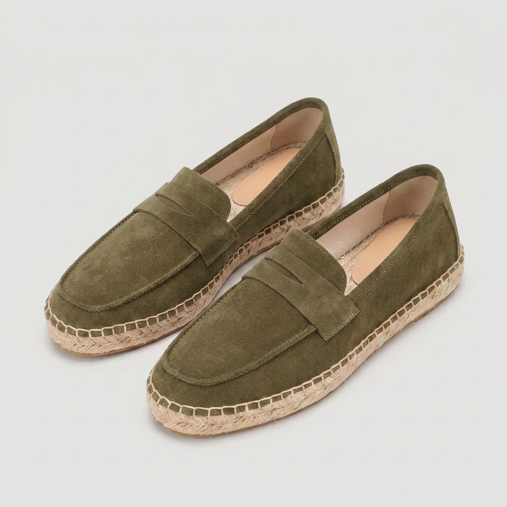 Loafer Daim Semelle Espadrille Tressée pour Homme