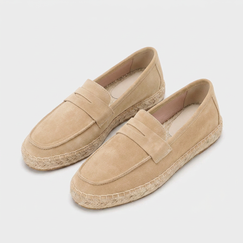 Loafer Daim Semelle Espadrille Tressée pour Homme