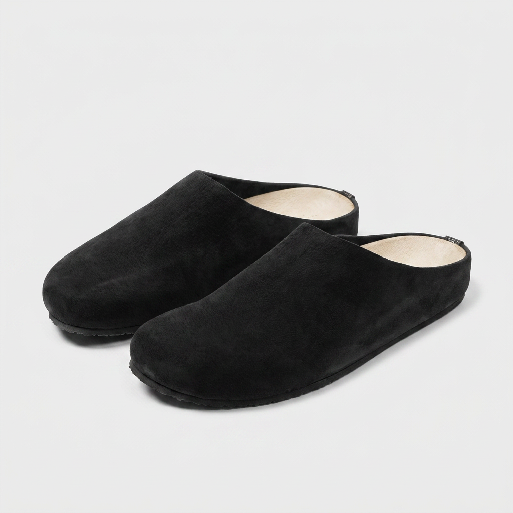 Mule Daim Doublure Moelleuse Bout Fermé pour Homme