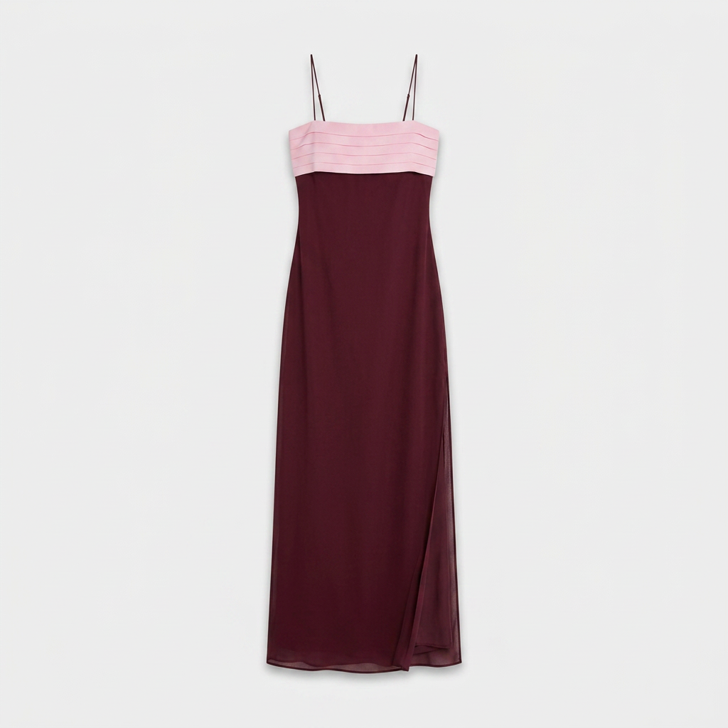 Robe Maxi Bretelles Fines Coupe Décontractée Pour Femme