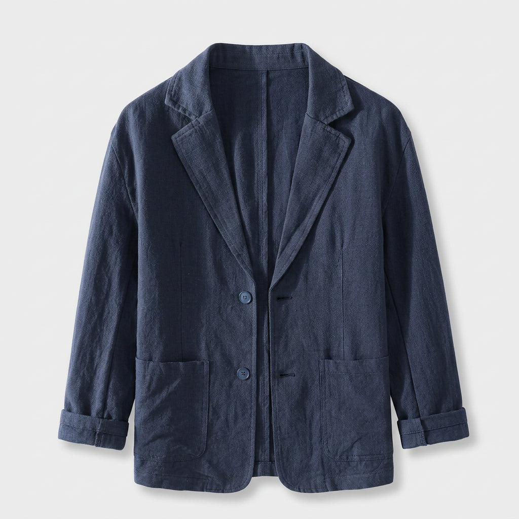Blazer Coupe Structurée Revers Classiques Pour Homme