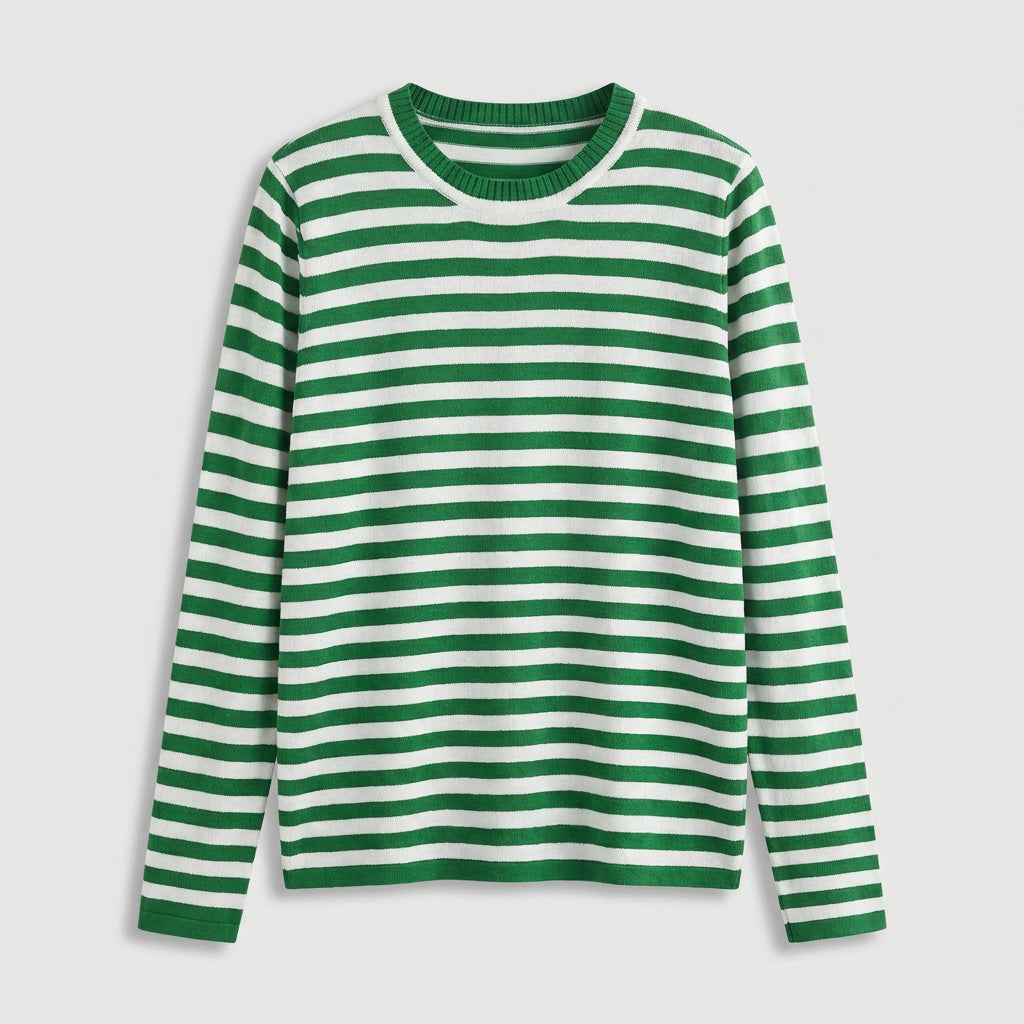 Pull Marinière à Rayures et Col Rond pour Femme