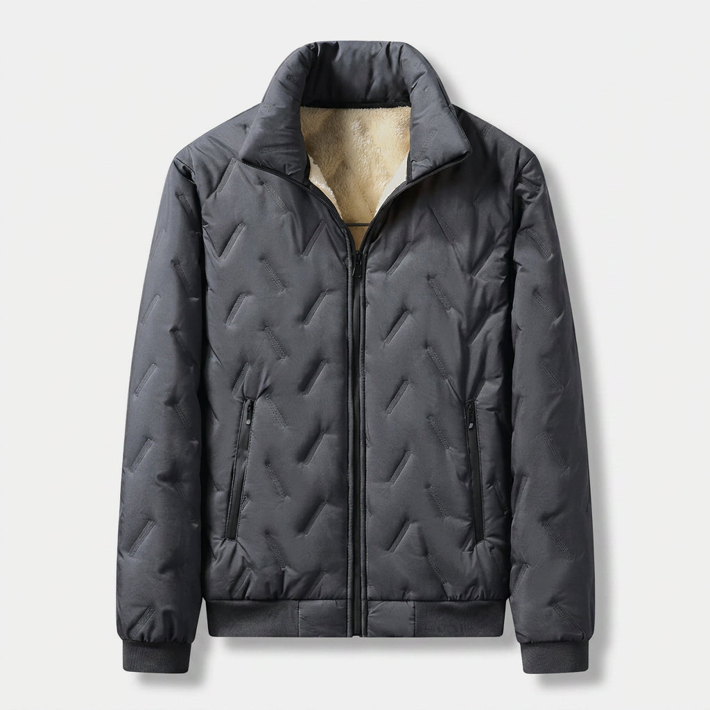 Veste Matelassée Doublée Sherpa à Col Montant pour Homme