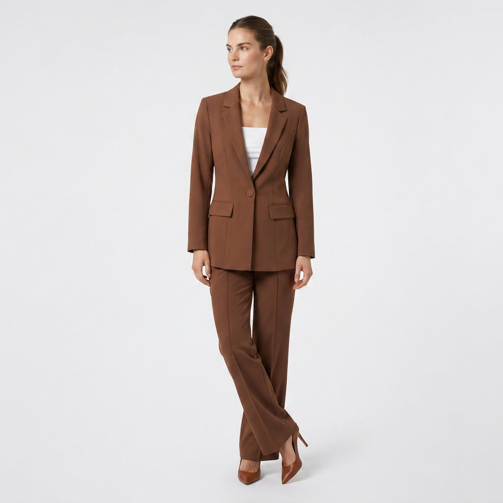 Ensemble Coordonné Coupe Décontractée Chic Pour Femme