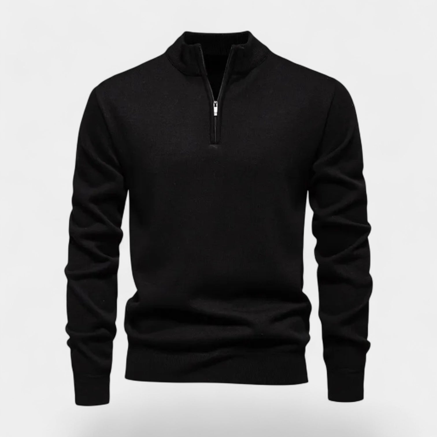 Pull Homme En Maille À Col Quart-Zip